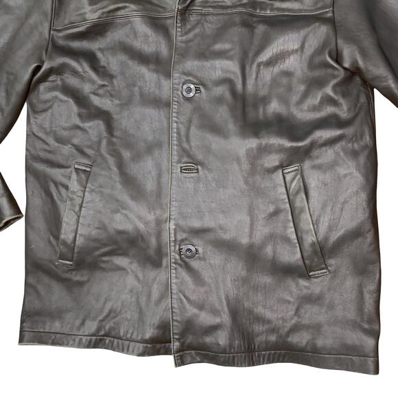 Leatherman Brown Genuine Leather Jacket Coat Size M - Picture 5 of 12